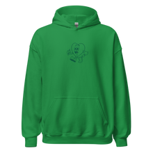 Load image into Gallery viewer, Follow Your Heart Embroidery Hoodie - Green on Green (Unisex)
