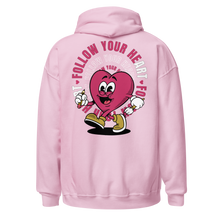 Load image into Gallery viewer, Follow Your Heart Embroidery Hoodie - Pink on Pink (Unisex)
