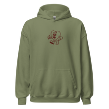Load image into Gallery viewer, Follow Your Heart Embroidery Hoodie - Maroon and Military Green (Unisex)

