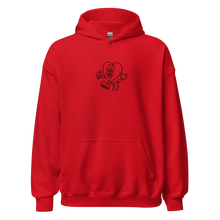 Load image into Gallery viewer, Follow Your Heart Embroidery Hoodie - Red on Red (Unisex)
