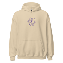 Load image into Gallery viewer, Follow Your Heart Embroidery Hoodie - Purple and Tan (Unisex)
