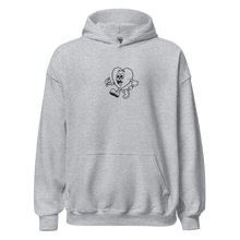 Load image into Gallery viewer, Follow Your Heart Embroidery Hoodie - Black and Gray (Unisex)
